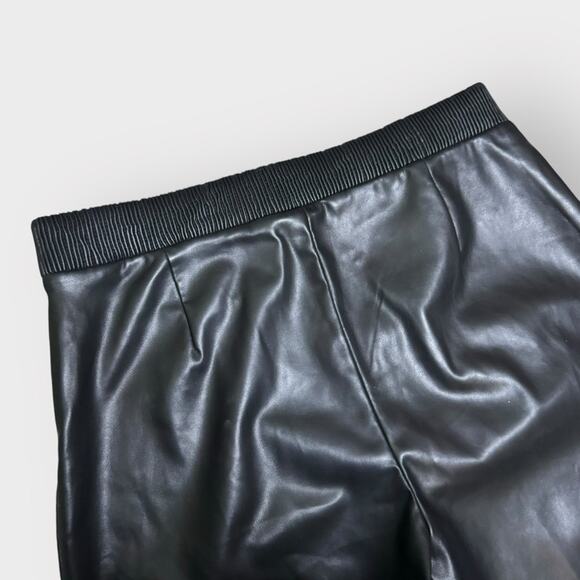 NEW DKNY Faux Leather High Rise Taper Leg Pants - Picture 3 of 9